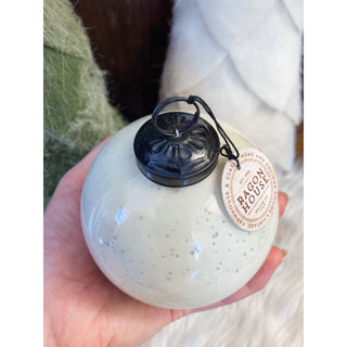 Heirloom White Kugel Ornament