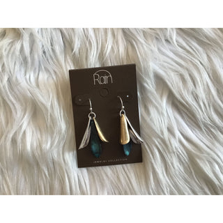 Midnight Petal Mixed-Media Earrings | RJ-21