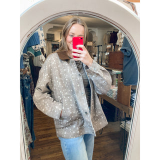 Bambi Mocha Western Animal Print Jacket | VJ-26