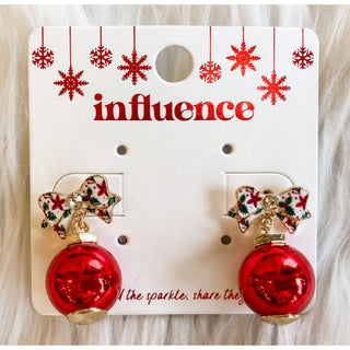 Merry Bow Bauble Earrings
