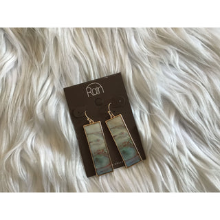 Coastal Marbleized Rectangle Earrings | RJ-23