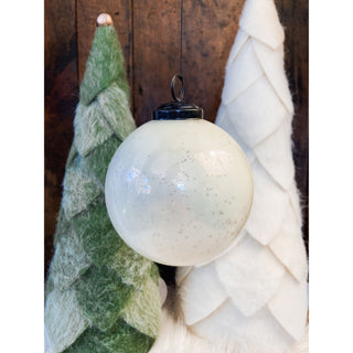 Heirloom White Kugel Ornament