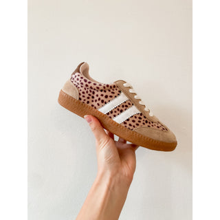 Corkys Footwear - Heads Up - Sand Mini Leopard Tennis Shoe