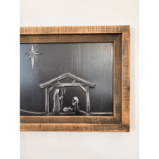 O Holy Night Framed Metal Nativity