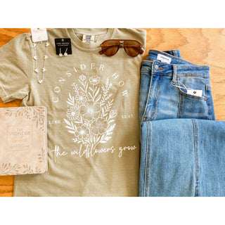 Consider How The Wildflowers Grow Graphic Tee | Kt-15