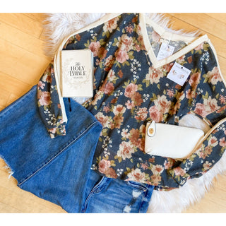 “Call Me Baby” Floral Sweatshirt | Lovely Melody | LO-02