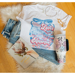 She loves Jesus and America Too | Graphic Tee | KT-49
