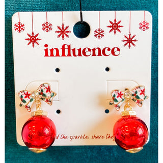Merry Bow Bauble Earrings
