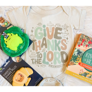 Give Thanks to The Lord Baby Bodysuit Bella Canvas Graphic Tee KT-189