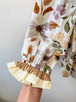 Whispering Garden Poet Blouse | Floral | LL-01
