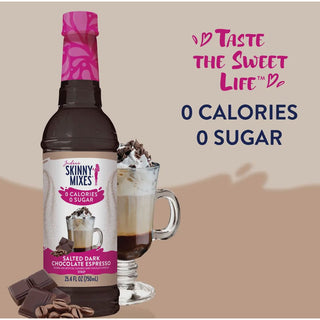 Sugar Free Salted Dark Chocolate Espresso Syrup | Skinny Mixes