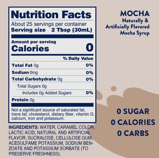 Sugar Free Mocha Syrup | Jordan’s Skinny Mixes