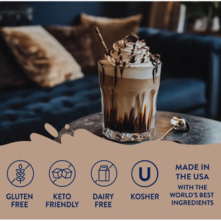 Sugar Free Salted Dark Chocolate Espresso Syrup | Skinny Mixes
