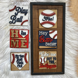 Baseball Wooden Inserts and Frame