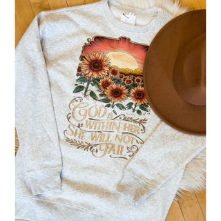 Unshaken Corded Sweatshirt | Graphic Crewneck Sweater | KT-183