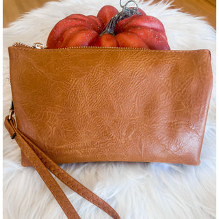 Riley Faux Leather 3 Compartment Crossbody/Wristlet