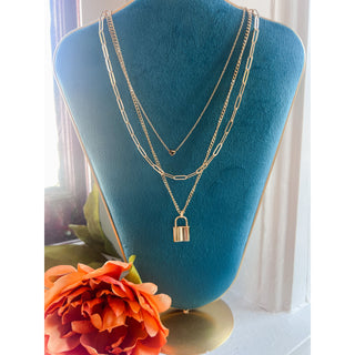 Golden Hour Necklace | 18K Gold-Dipped Layered Chain MA-10