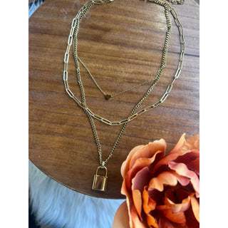 Golden Hour Necklace | 18K Gold-Dipped Layered Chain MA-10