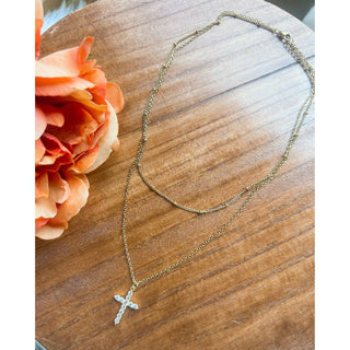 Everyday Grace Necklace | 18K Gold-Dipped Layered Cross MA-11