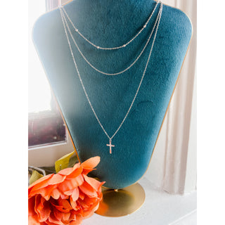 Grace Upon Grace Necklace | Stainless Steel Layered Cross MA-12