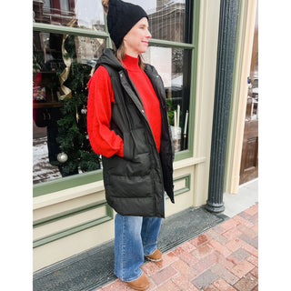 Quilted Comfort Hooded Puffer Vest | PO-27