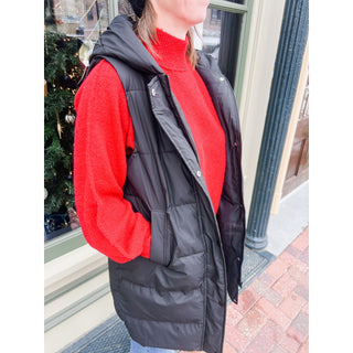 Quilted Comfort Hooded Puffer Vest | PO-27