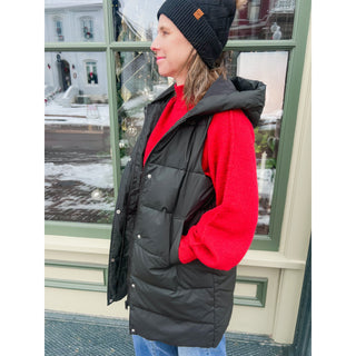 Quilted Comfort Hooded Puffer Vest | PO-27
