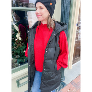 Quilted Comfort Hooded Puffer Vest | PO-27