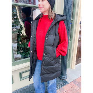 Quilted Comfort Hooded Puffer Vest | PO-27