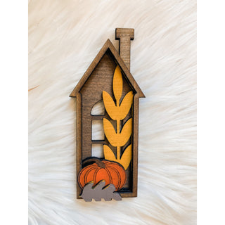 Wooden Pumpkin House