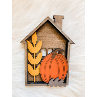 Wooden Pumpkin House