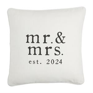Square Mr & Mrs Est 2024 Pillow