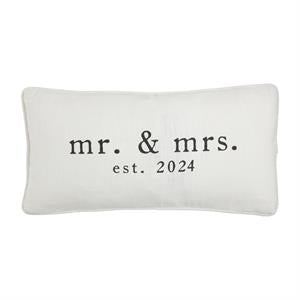 Lumbar Mr & Mrs Est 2024 Pillow