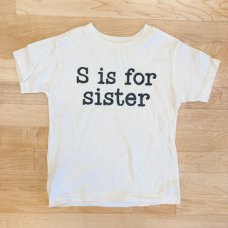 S is for Sister Kid’s Graphic Tee