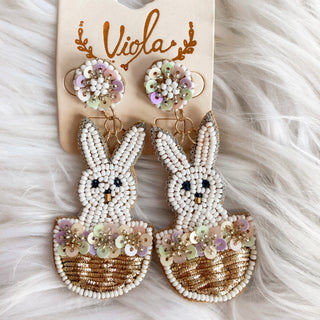 Seed Bead Easter Earrings