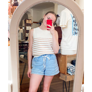 Modern Striped Sweater Tank | BC-38