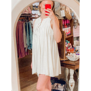 Rhea Tie-Front Mini Dress | LU-05