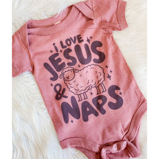 I Love Jesus and Naps Graphic Onsie