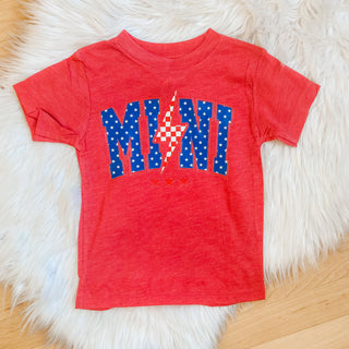 Mini Red White and Blue Kids Graphic Tee