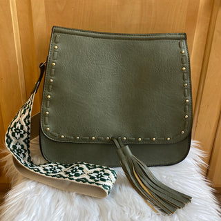 Bailey Crossbody with Print Contrast Strap