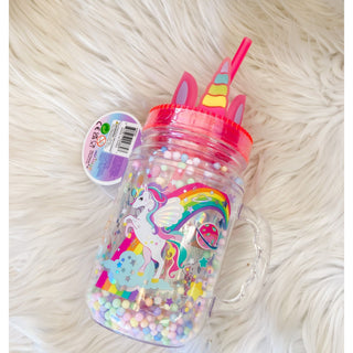 Unicorn Mason Jar Tumbler - Glow in the Dark