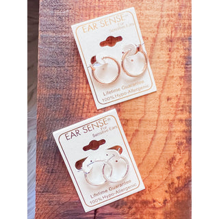Hoop Ear Sense Earrings - Hypoallergenic