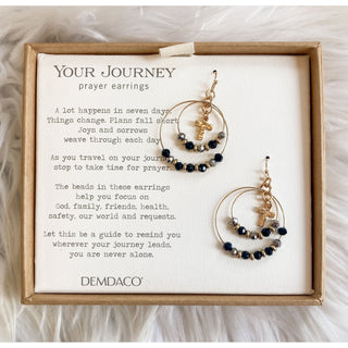 Your Journey Beaded Prayer Earrings Demdaco