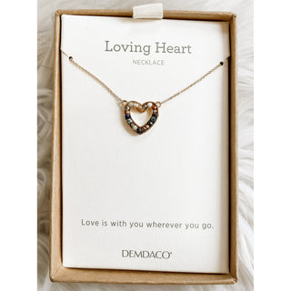 Loving Heart Necklace Demdaco, “Love is Wherever You Go”