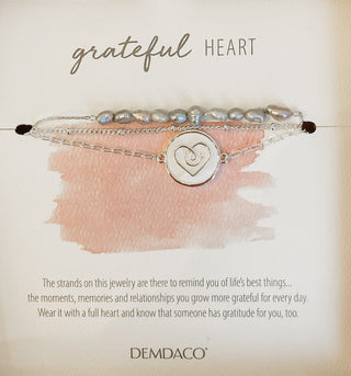 Grateful  Heart Mother of Pearl Bracelet Demdaco