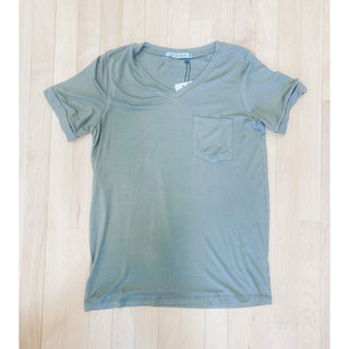 Sophie Pocket Tee in Olive - Michelle Mae MM-05