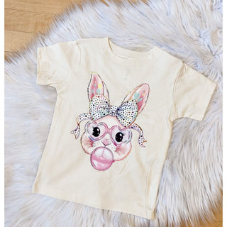 Bubble Gum Bunny Graphic Tee Shirt for Toddlers KT-43