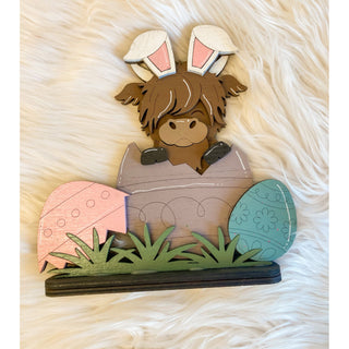 Highland Cow | Easter  Shelf Decor | WIN-03