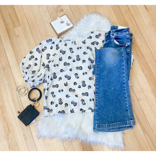 Floral Print Woven Short Sleeve Blouse VL-01