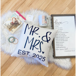 Mr and Mrs pillow